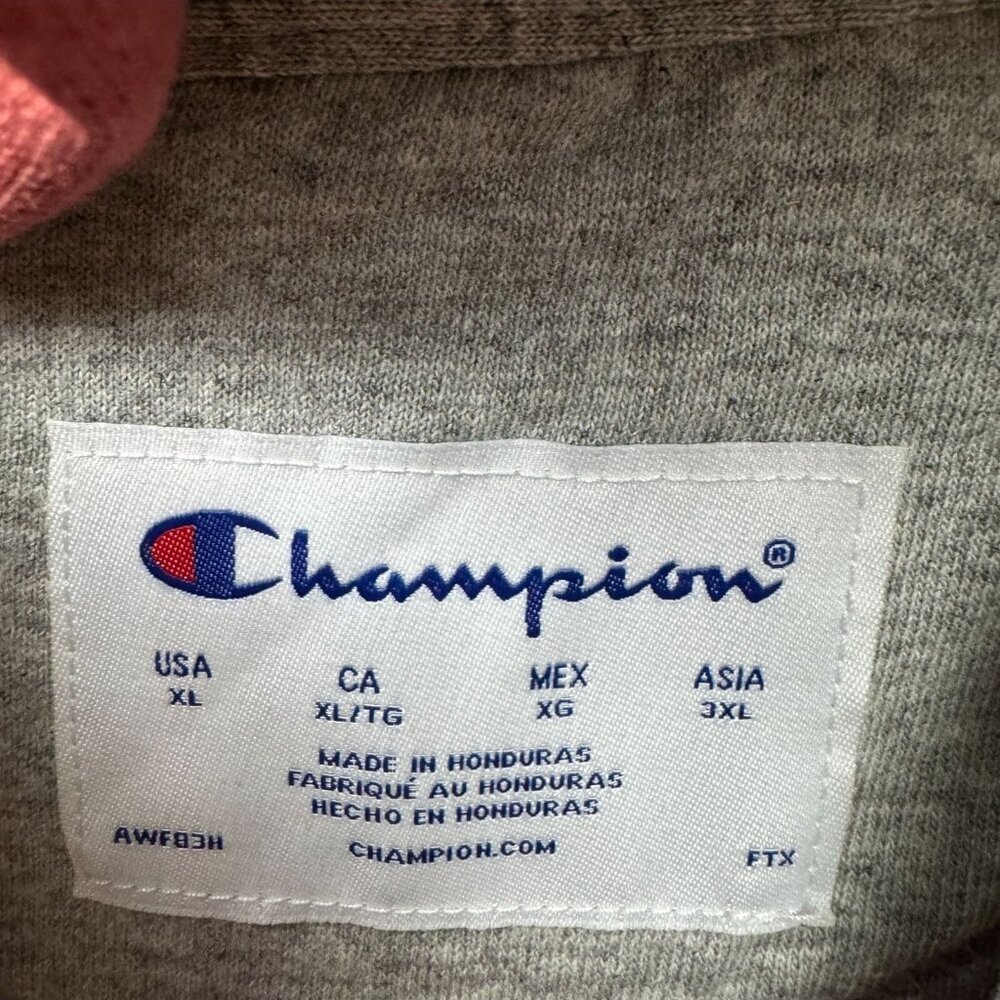 Champion Logo Hoodie Sweatshirt Pullover Rust Red Long Sleeve XL NWT - Picture 8 of 10